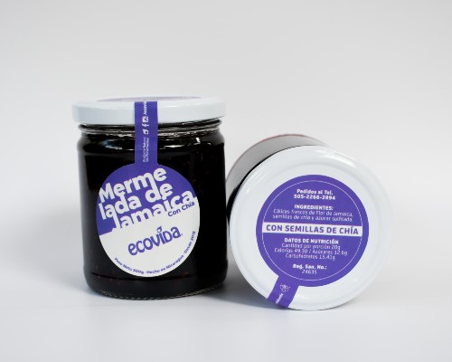 Mermelada de Flor de Jamaica con Chia, 300 gr - Ecovida